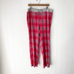 Crown & Ivy Intimates Red Plaid Pajama Pants XL Drawstring Sleep Bottoms